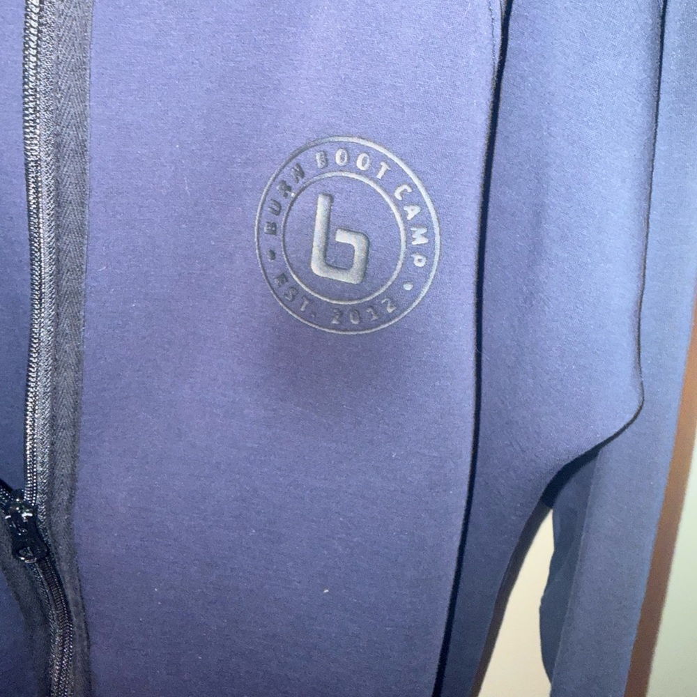 Burn Boot Camp Navy Logo Zip-Up Hoodie